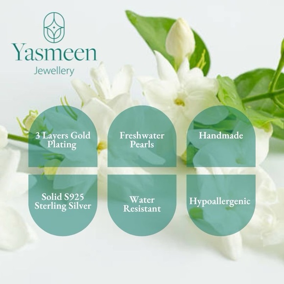 New: 14K Gold Vermeil Dainty Freshwater Pearls Necklace - Picture 6 of 7